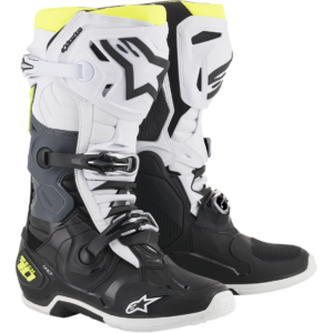 Alpinestars Tech 10 Boot Black White Yellow Fluo AT10D